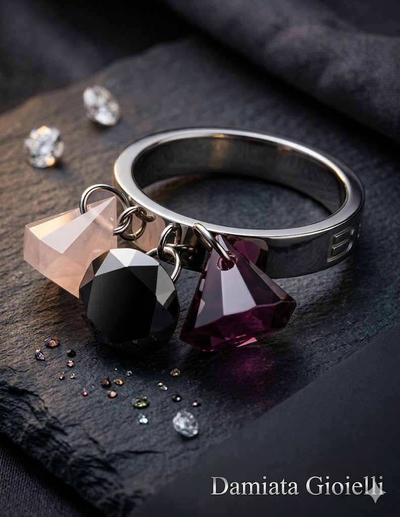 Anello Brosway donna in acciaio e cristalli BDI05-14