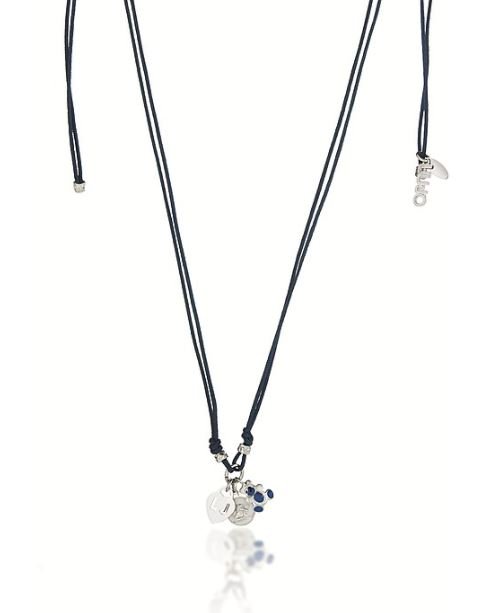 Collana bambina Liu Jo in argento e cordoncino nero BLJ073
