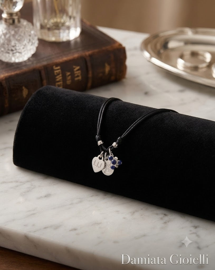 Collana bambina Liu Jo in argento e cordoncino nero BLJ073