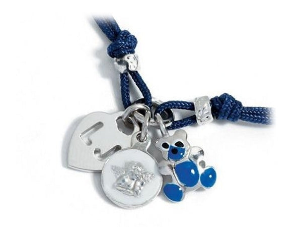 Bracciale bambina Liu Jo in argento e cordoncino blu BLJ075