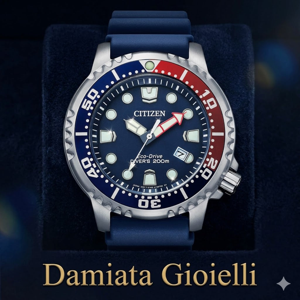 Orologio solo tempo Citizen uomo "PROMASTER" diver's in acciaio e silicone BN0168-06L