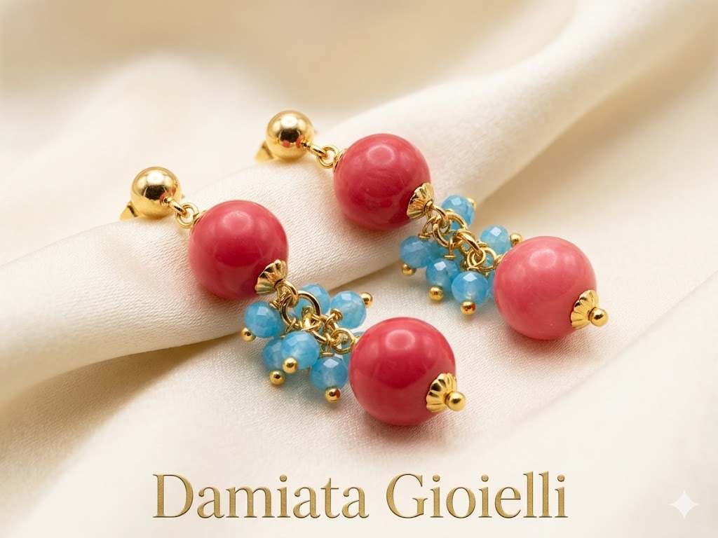 Orecchini pendenti donna Morfea Gioielli in ottone con quarzi OR0001RB