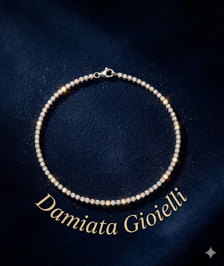 Bracciale uomo Yukiko in acciaio e zircini BR700YM21AG