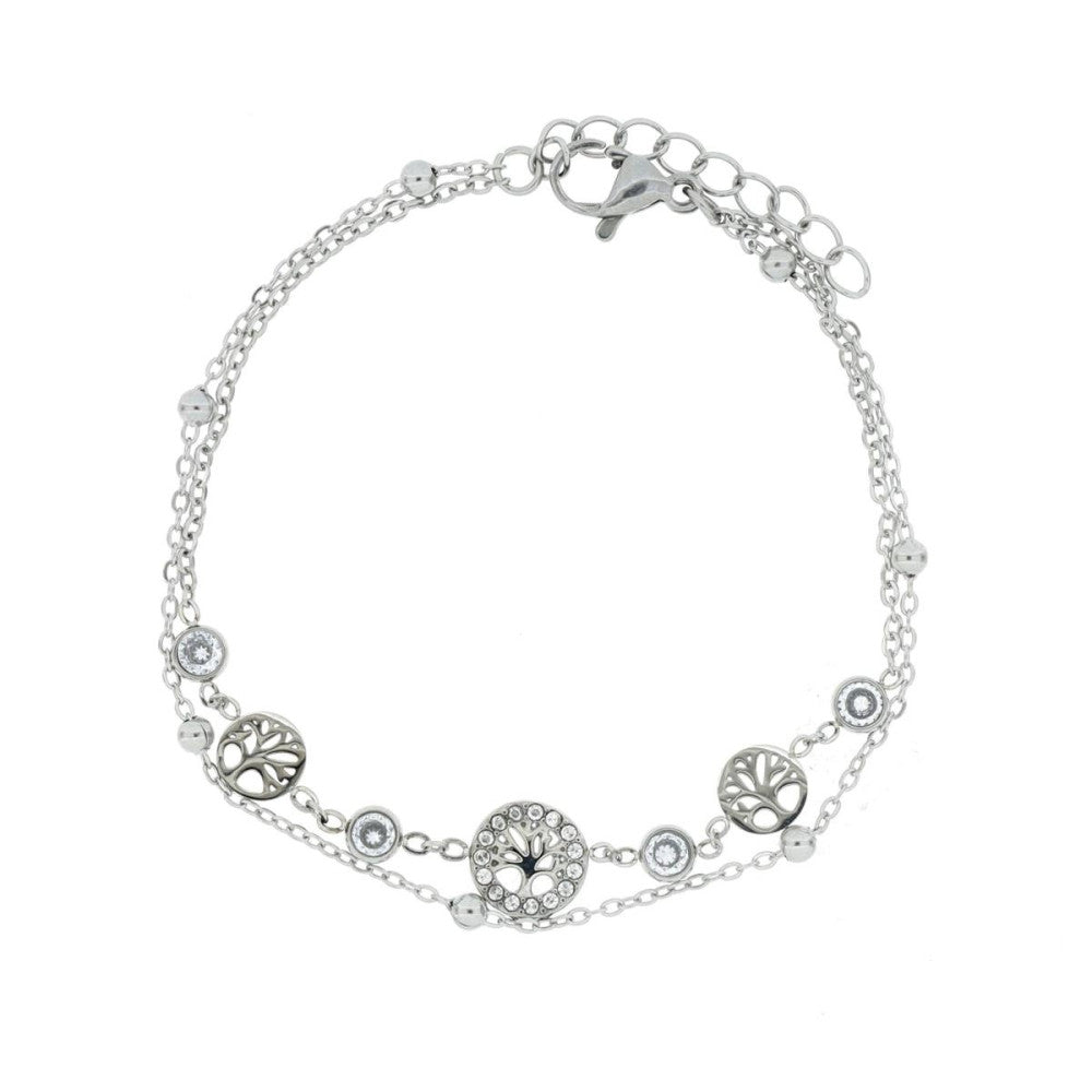 Bracciale donna Urania Preziosi in acciaio e zirconi BRAF584