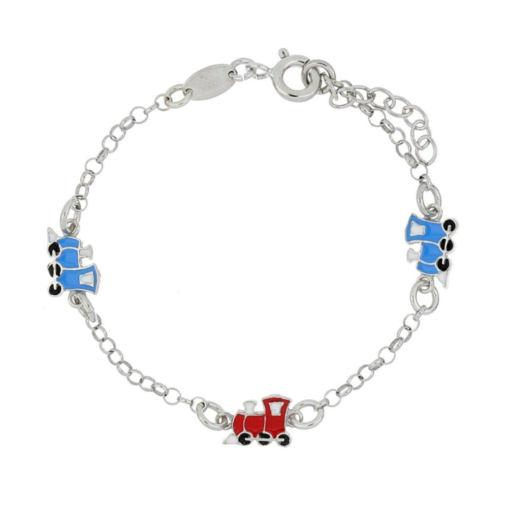 Bracciale trenino bambino Urania Preziosi in argento BRBABY170