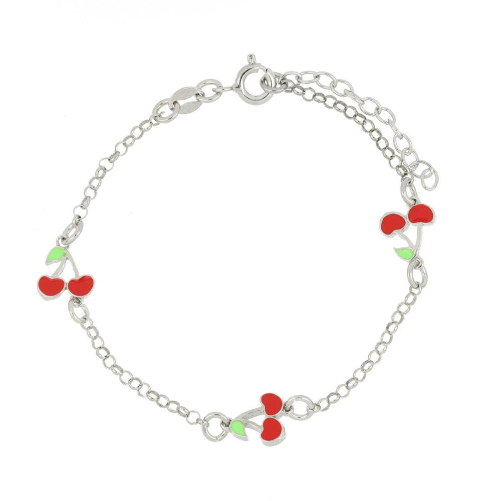 Bracciale ciliege bambina Urania Preziosi in argento BRBABY315