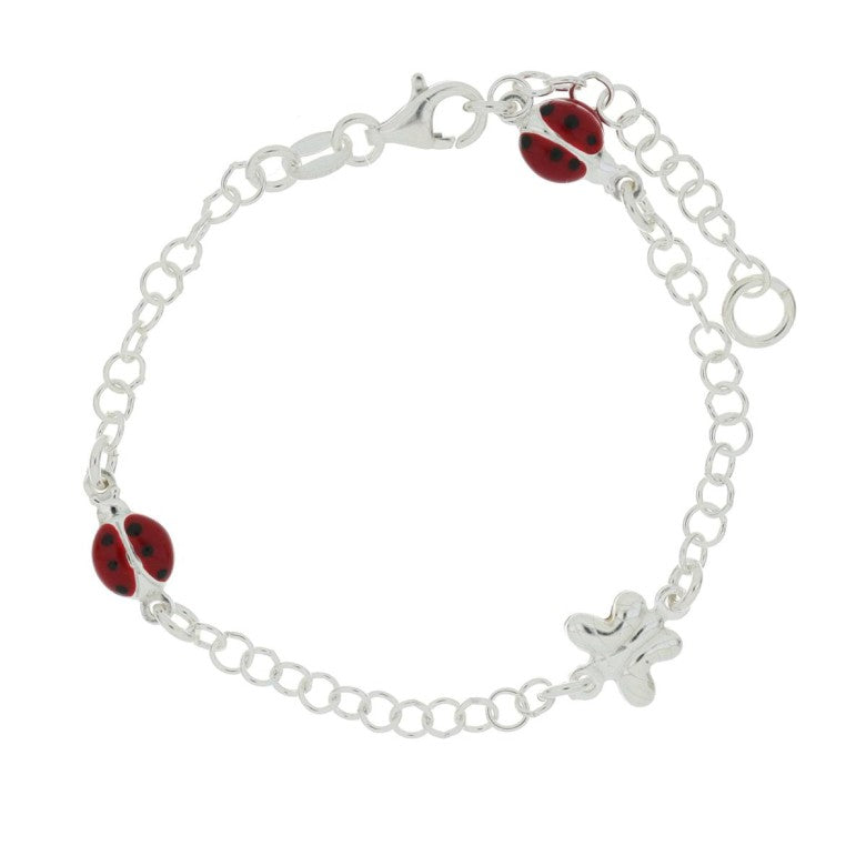 Bracciale coccinella bambina Urania Preziosi in argento BRBABY340