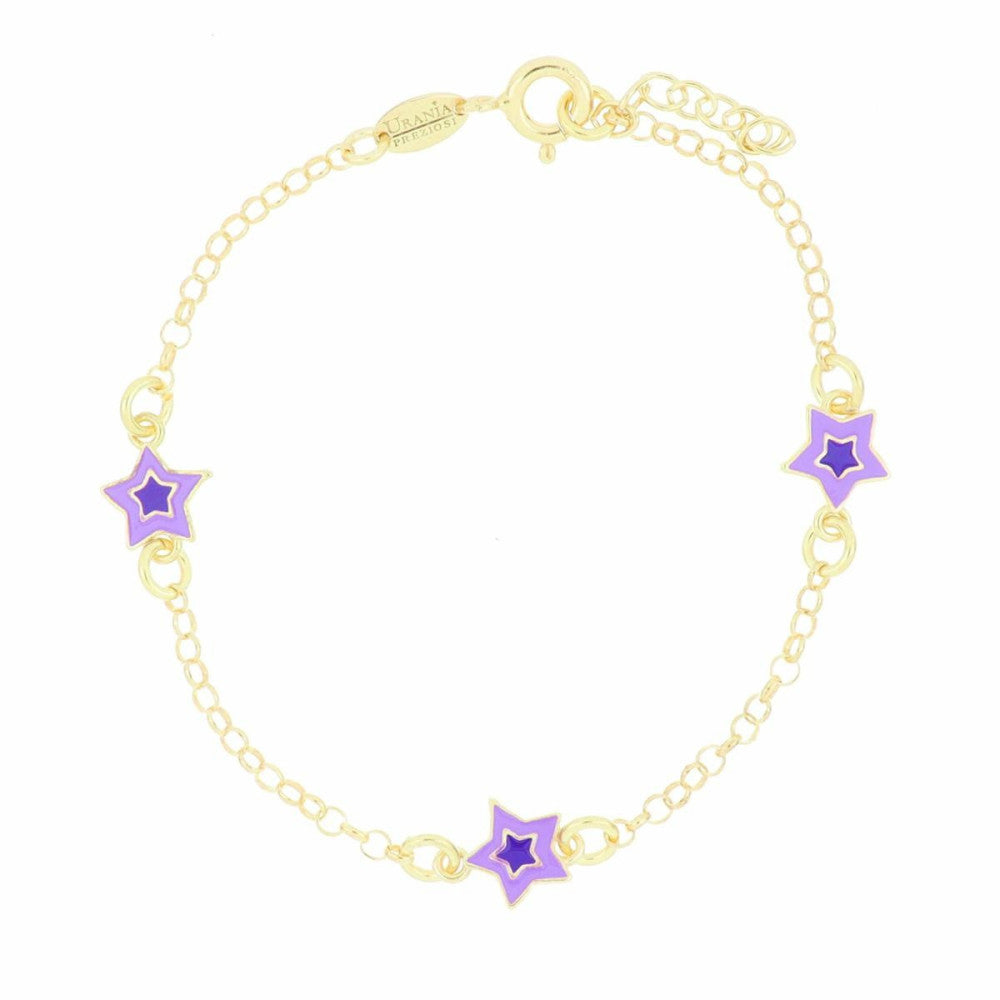 Bracciale con charm bambina Urania Preziosi in argento dorato BRBABY553