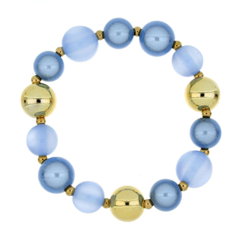 Bracciale donna Urania Preziosi in acciaio dorato BRFLO1001BLU