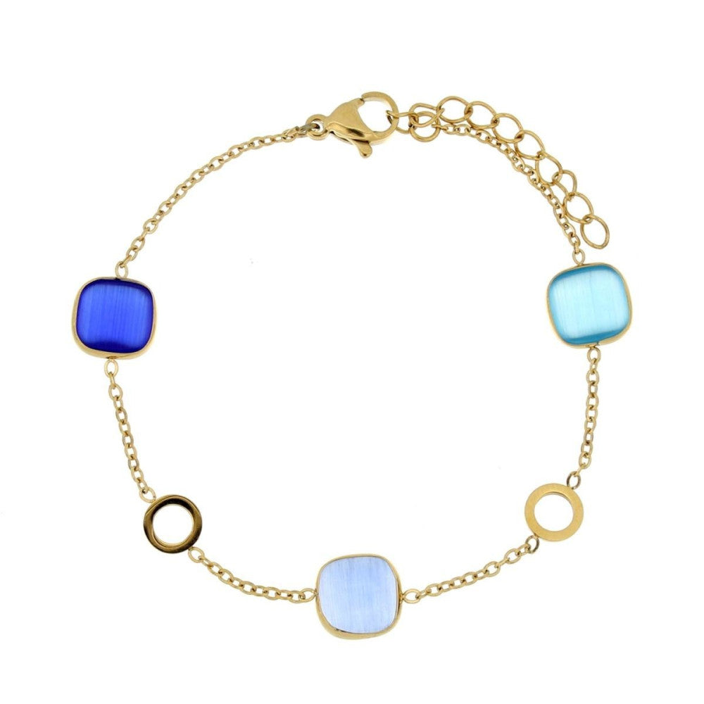 Bracciale donna Urania Preziosi in acciaio dorato BRLED2001BLU