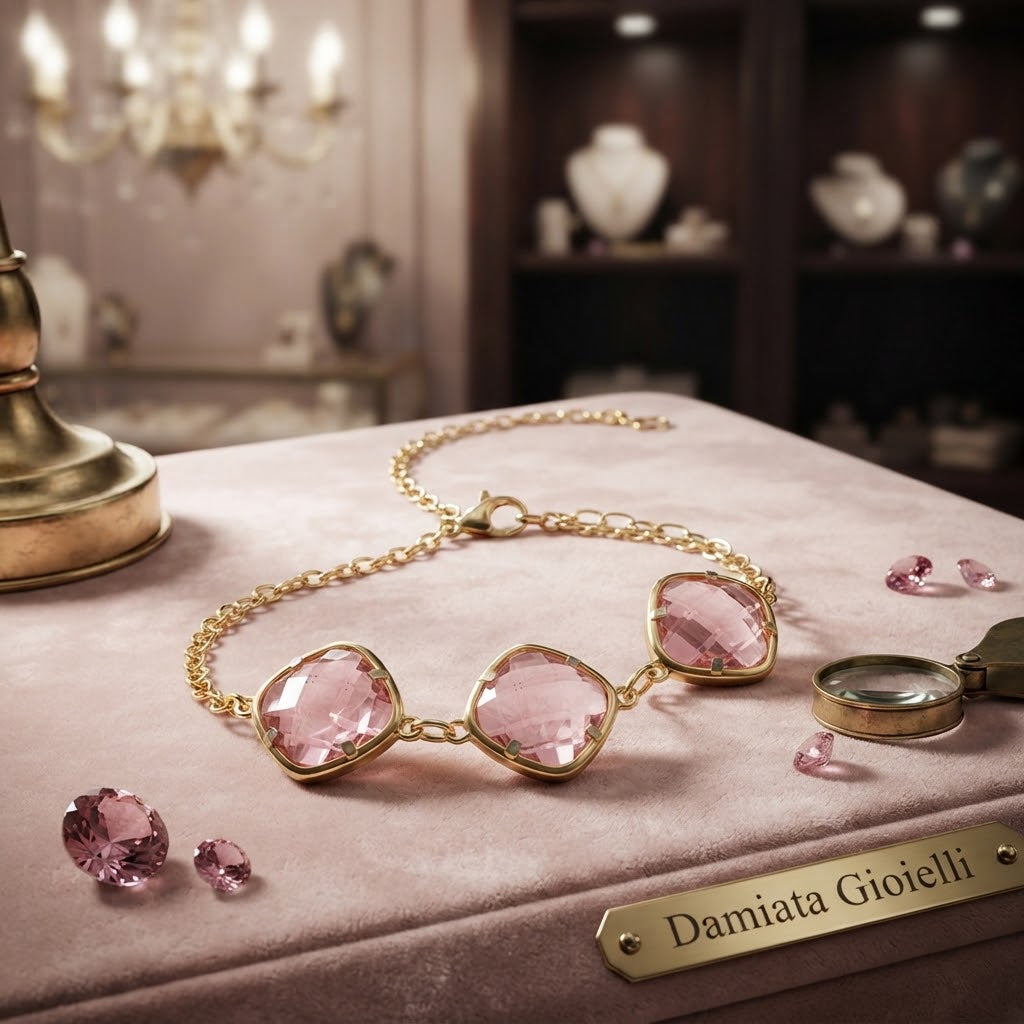 Bracciale donna Urania Preziosi in acciaio dorato ref. BRLED2002RS