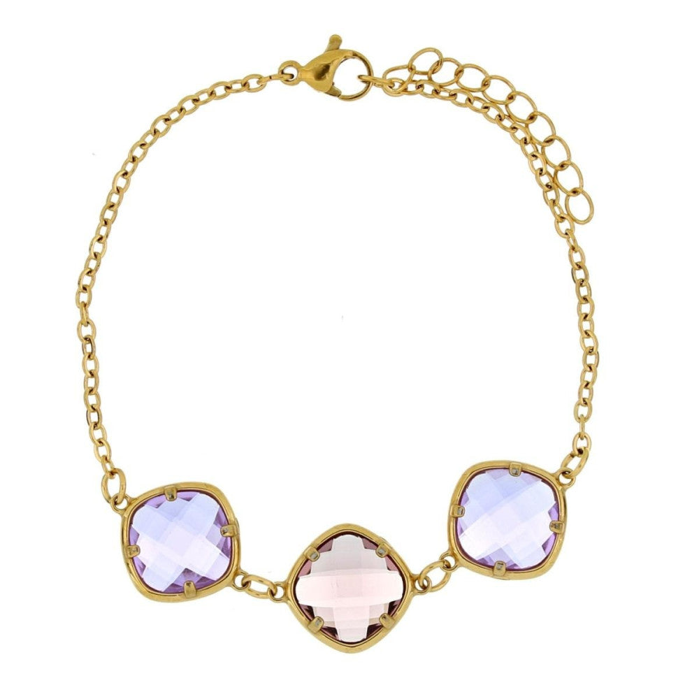 Bracciale donna Urania Preziosi in acciaio dorato  BRLED2002VIO