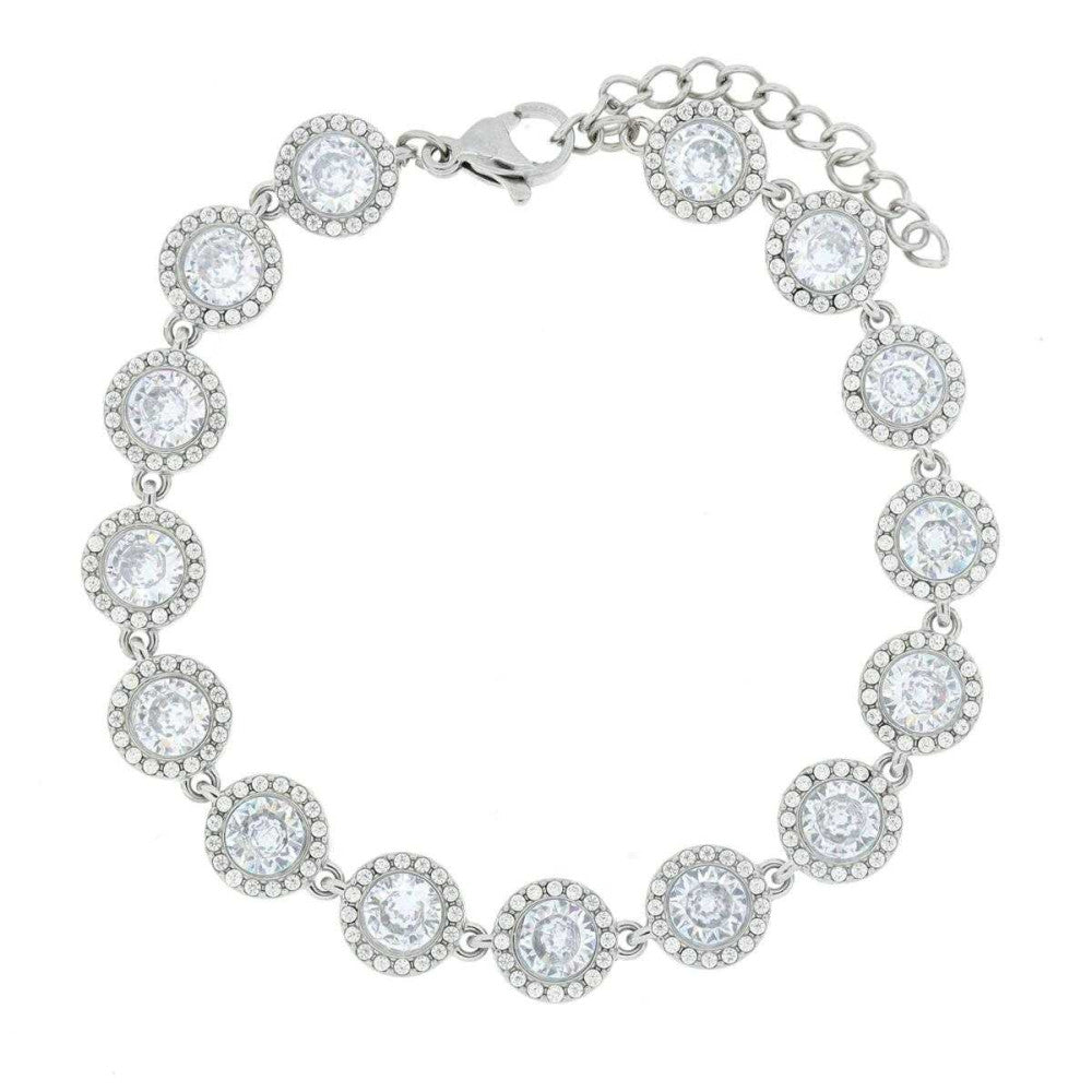 Bracciale donna Urania Preziosi in acciaio e zirconi bianchi BRMIN1001