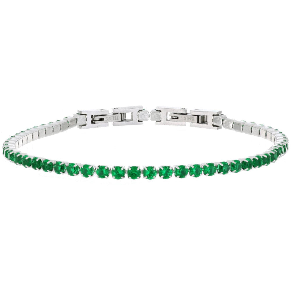 Bracciale tennis donna Urania Preziosi in acciaio e zirconi BRTE01SM