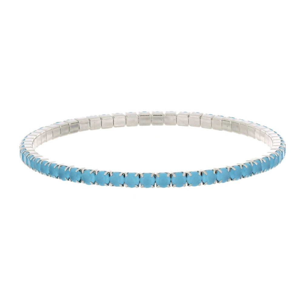 Bracciale tennis elastico donna Urania Preziosi in acciaio BRTE02ACQ2