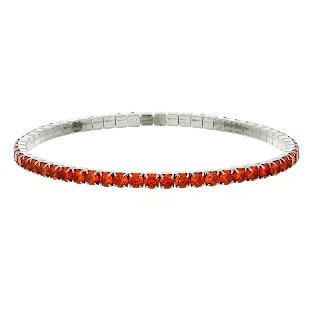 Bracciale elastico tennis donna Urania Preziosi in acciaio e zirconi BRTE02ARA