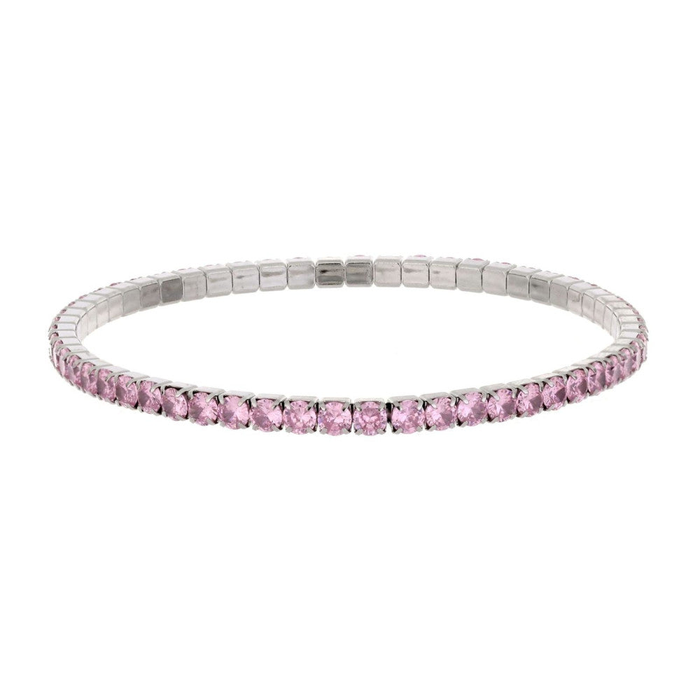 Bracciale elastico tenni donna Urania Preziosi in acciaio e zirconi BRTE02PK