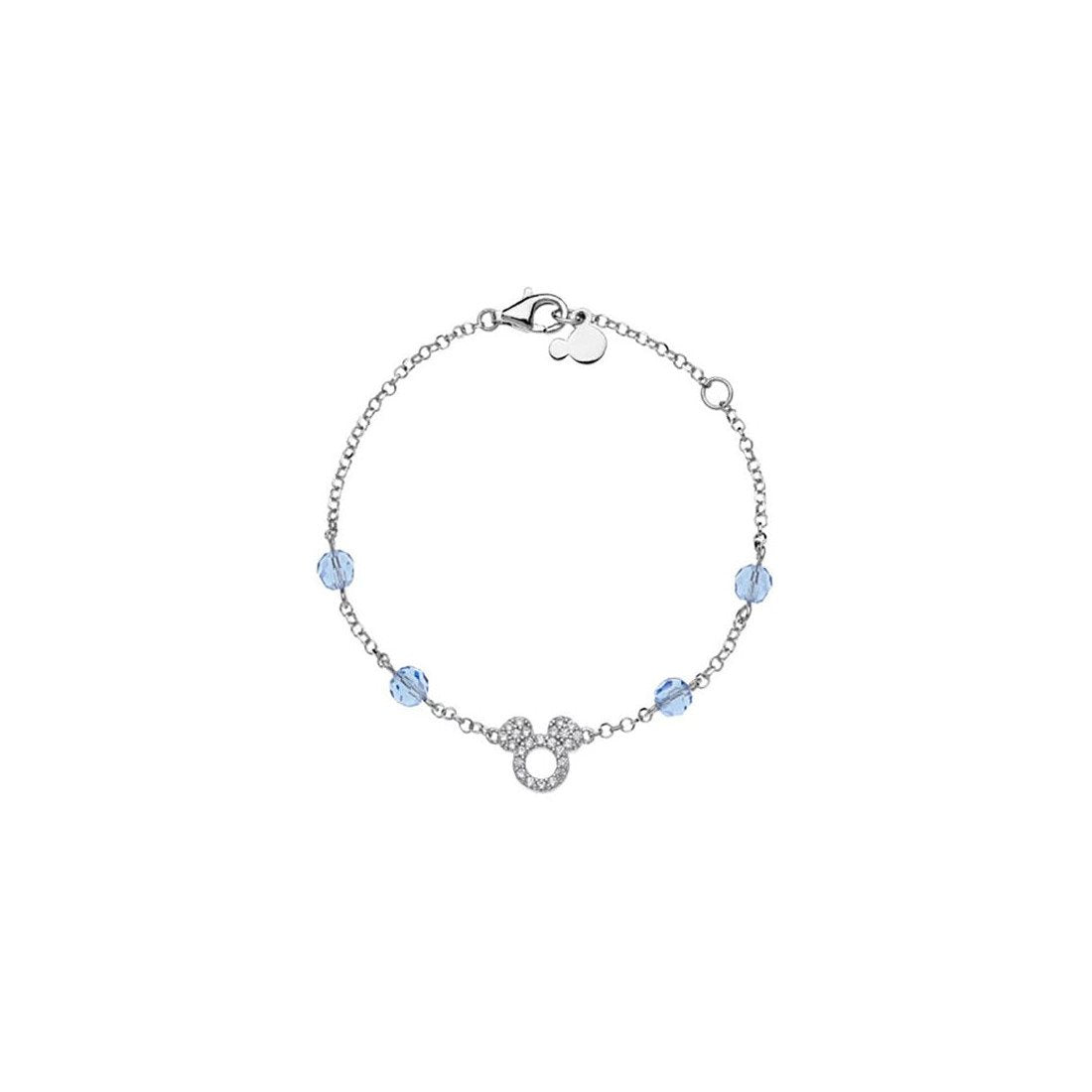 Bracciale Disney Topolino bambina in argento, zirconi e cristalli BS00011RWZL