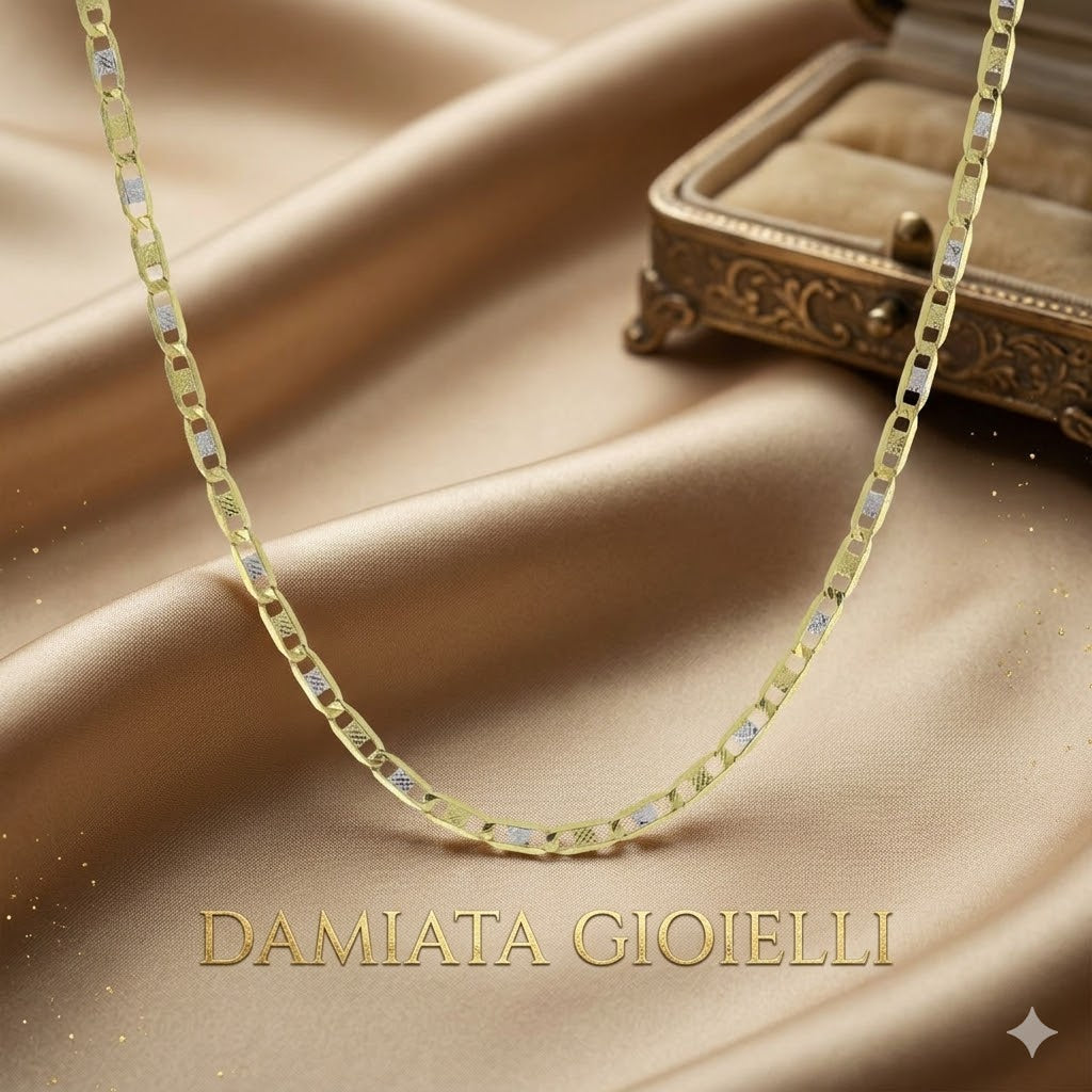 Collana a catena uomo IGOLD in oro giallo e bianco C1X3OC