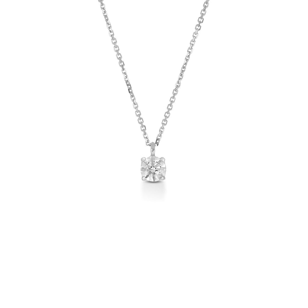 Girocollo punto luce donna IGOLD in oro bianco con zircone C3G1BK