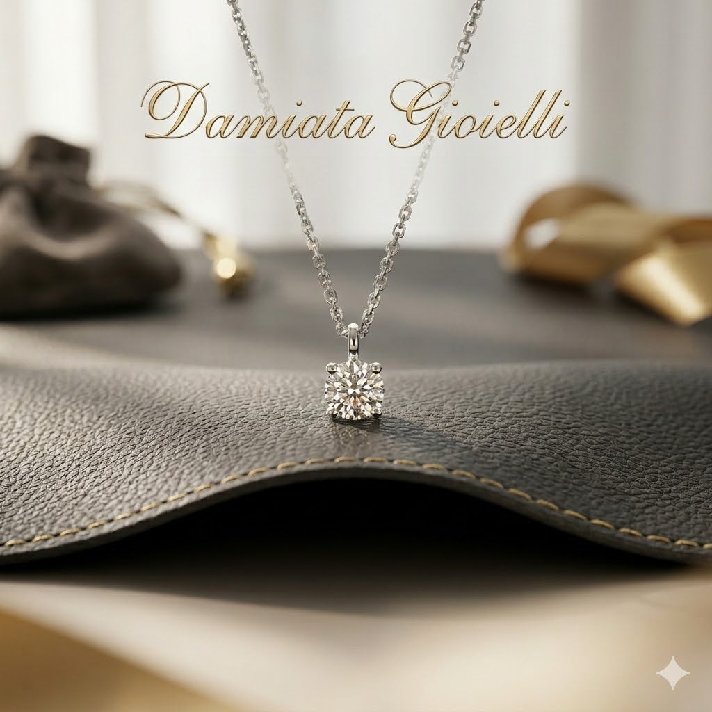 Girocollo punto luce donna IGOLD in oro bianco con zircone C3G1BK