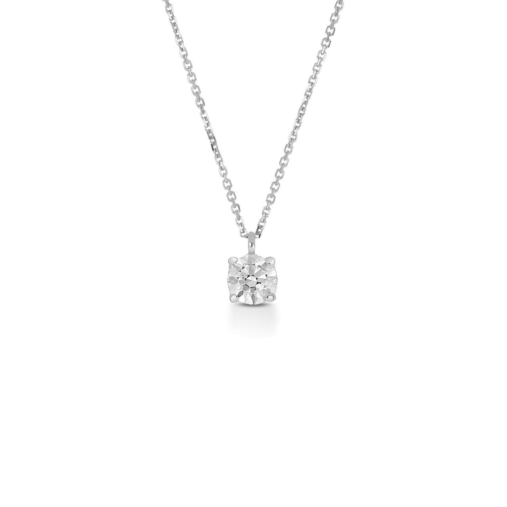 Girocollo punto luce donna IGOLD in oro bianco con zircone C3I1BK