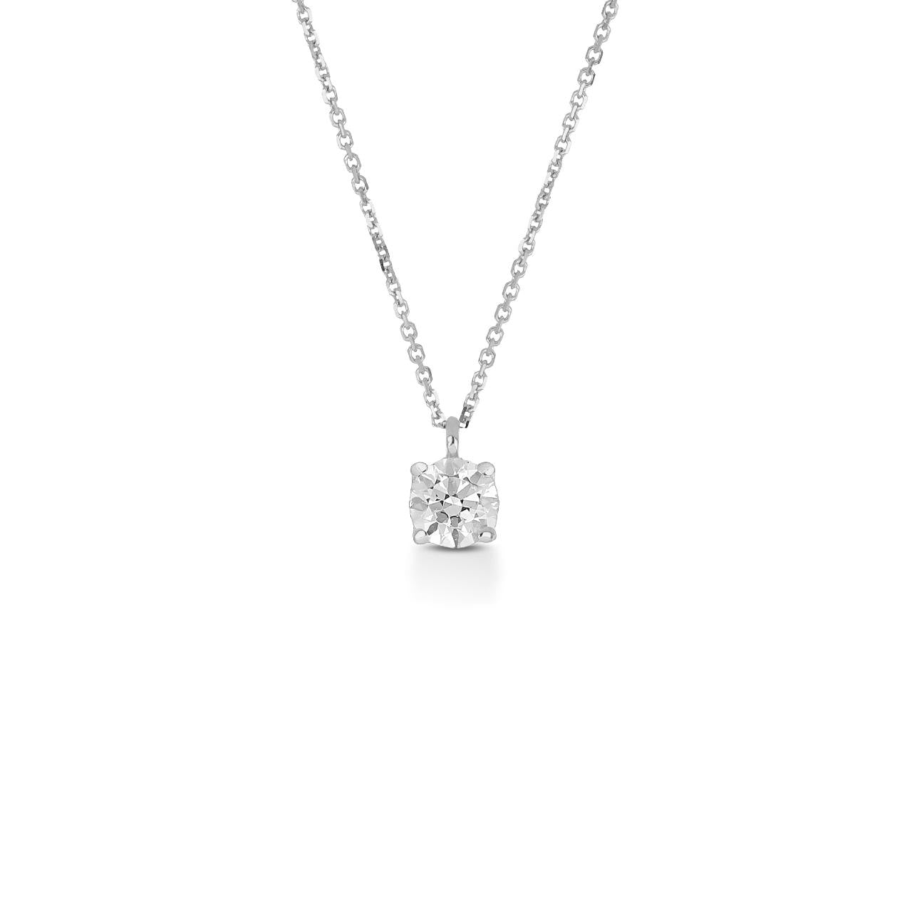 Girocollo punto luce donna IGOLD in oro bianco con zircone C3I1BK