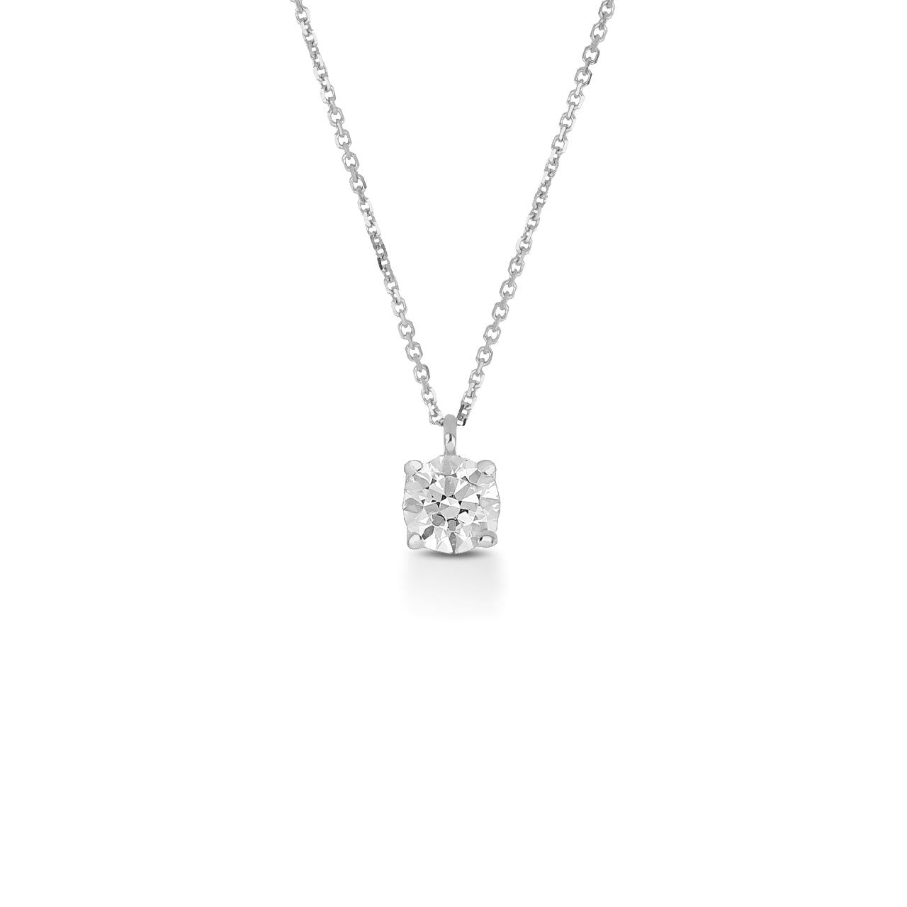 Girocollo punto luce donna IGOLD in oro bianco con zircone C3J1BK