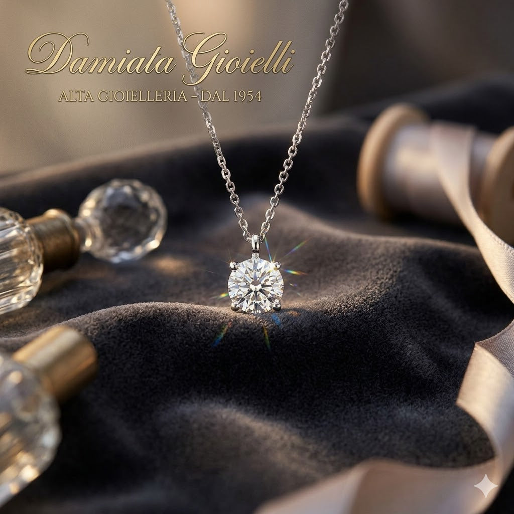 Girocollo punto luce donna IGOLD in oro bianco con zircone C3J1BK