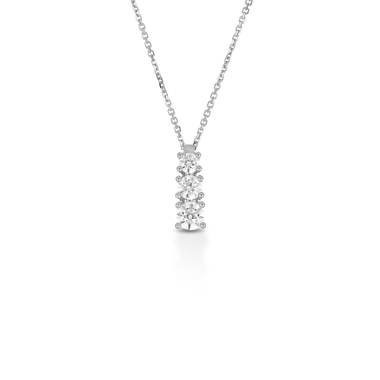 Girocollo trilogy donna IGOLD in oro bianco con zirconi C3Z1ZK