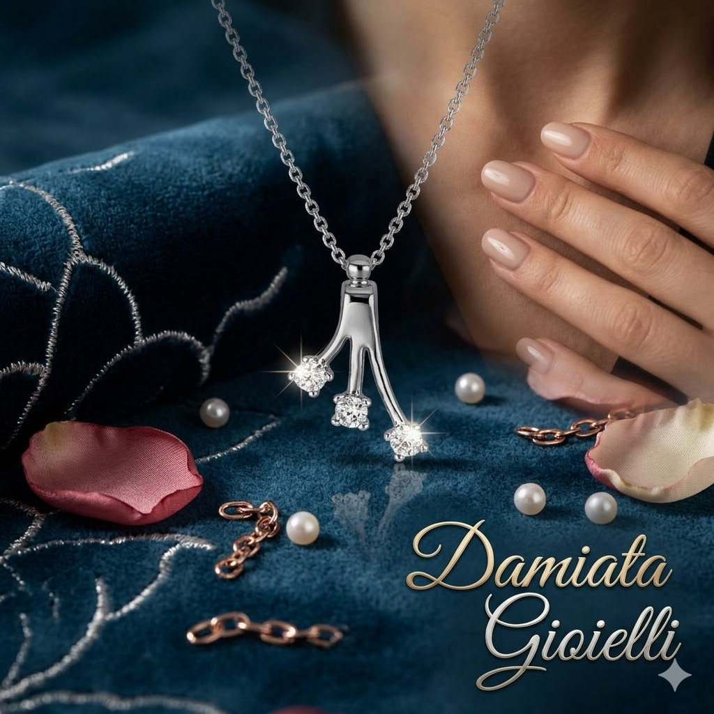 Girocollo trilogy donna IGOLD in oro bianco con zirconi C5O1ZK
