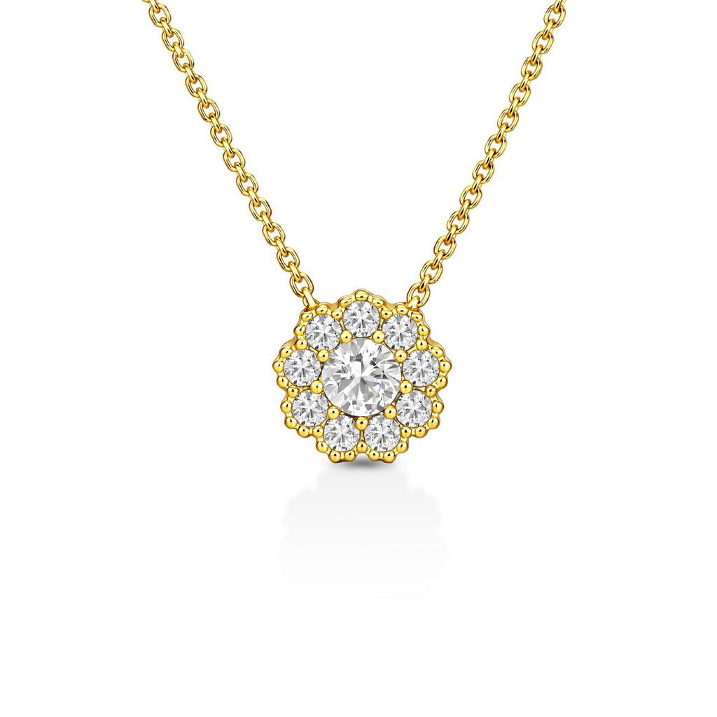 Girocollo punto luce donna IGOLD in oro giallo con zirconi C6C2BK