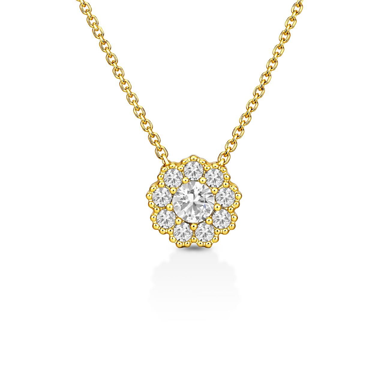 Girocollo punto luce donna IGOLD in oro giallo con zirconi C6C2BK