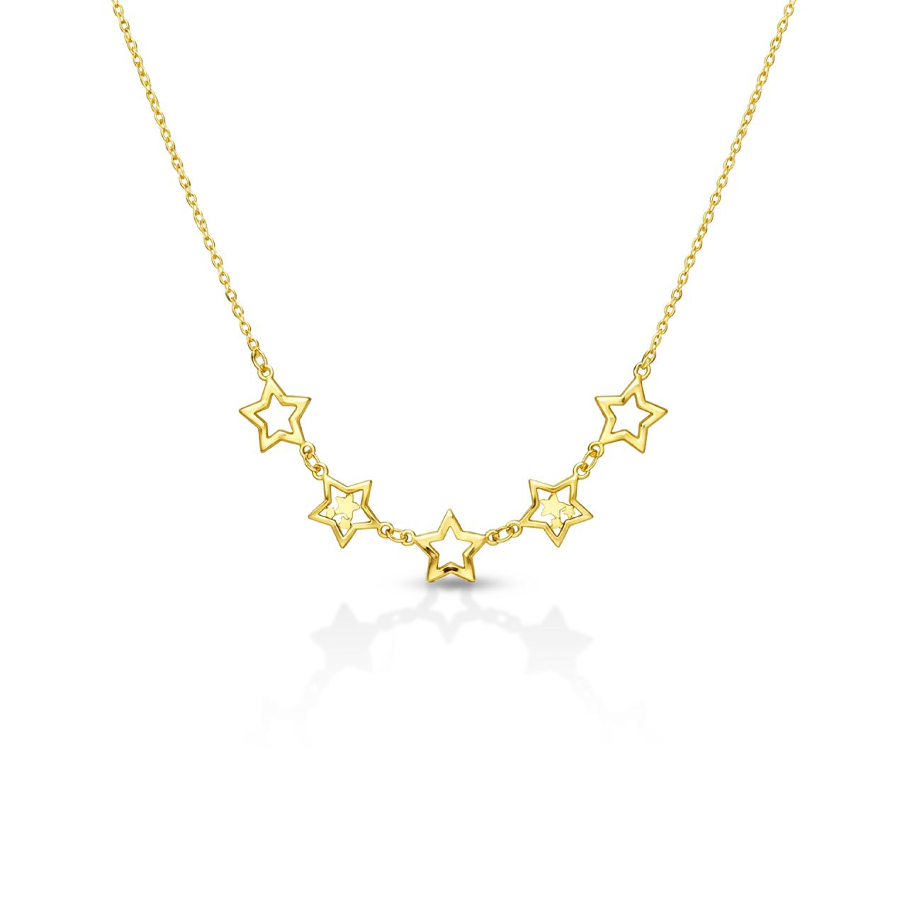 Girocollo con stelle donna IGOLD in oro giallo ref. C7O2OP