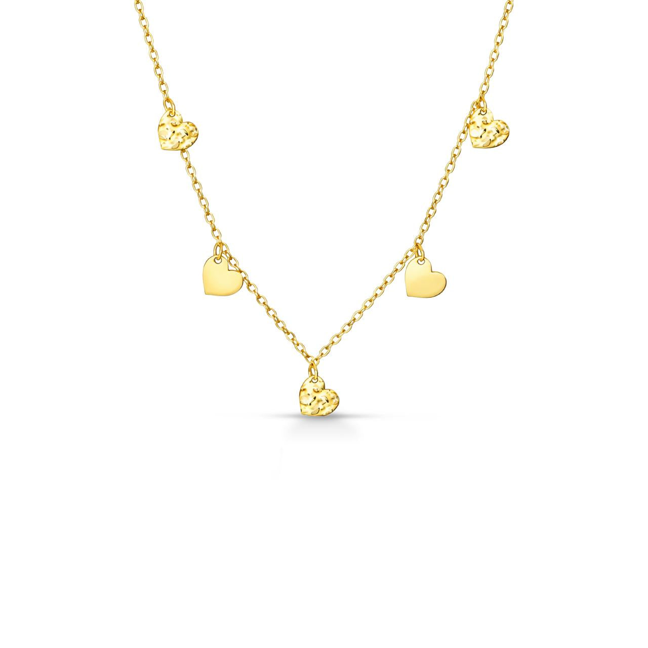 Girocollo con cuori donna IGOLD in oro giallo ref. C8E02OP