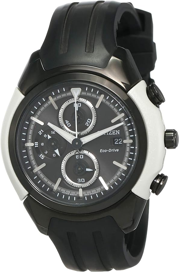 Orologio cronografo Citizen uomo Eco Drive in acciaio e silicone CA0286-08E