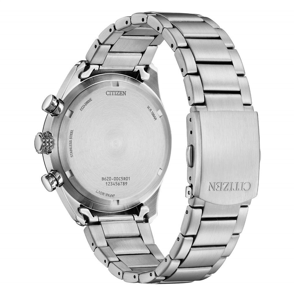 Orologio cronografo Citizen uomo "Aviator" in acciaio CA4654-55X