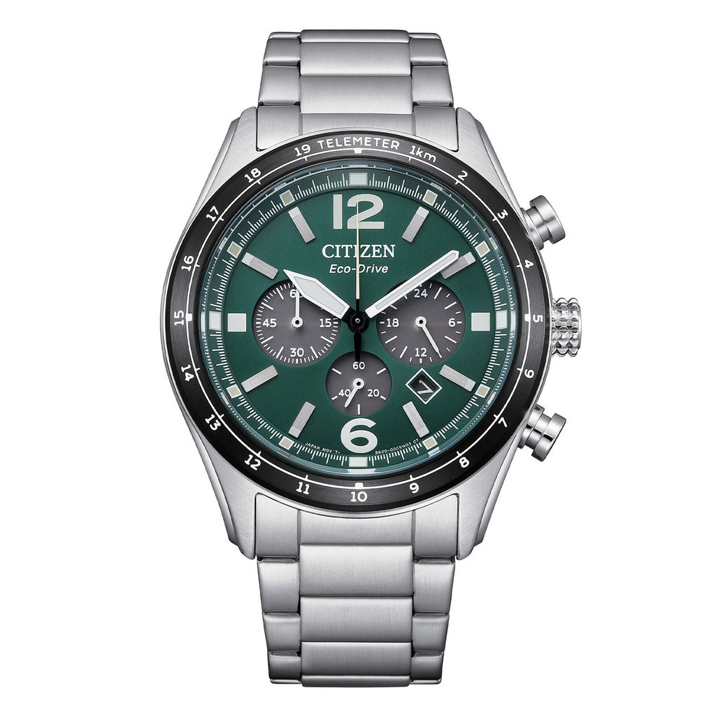Orologio cronografo Citizen uomo "Aviator" in acciaio CA4654-55X