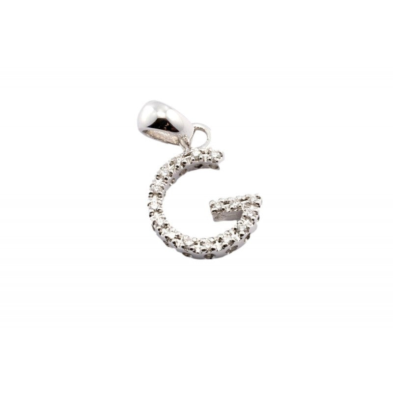 Charm donna Giorgio Visconti lettera G in oro bianco e diamanti CB33848G