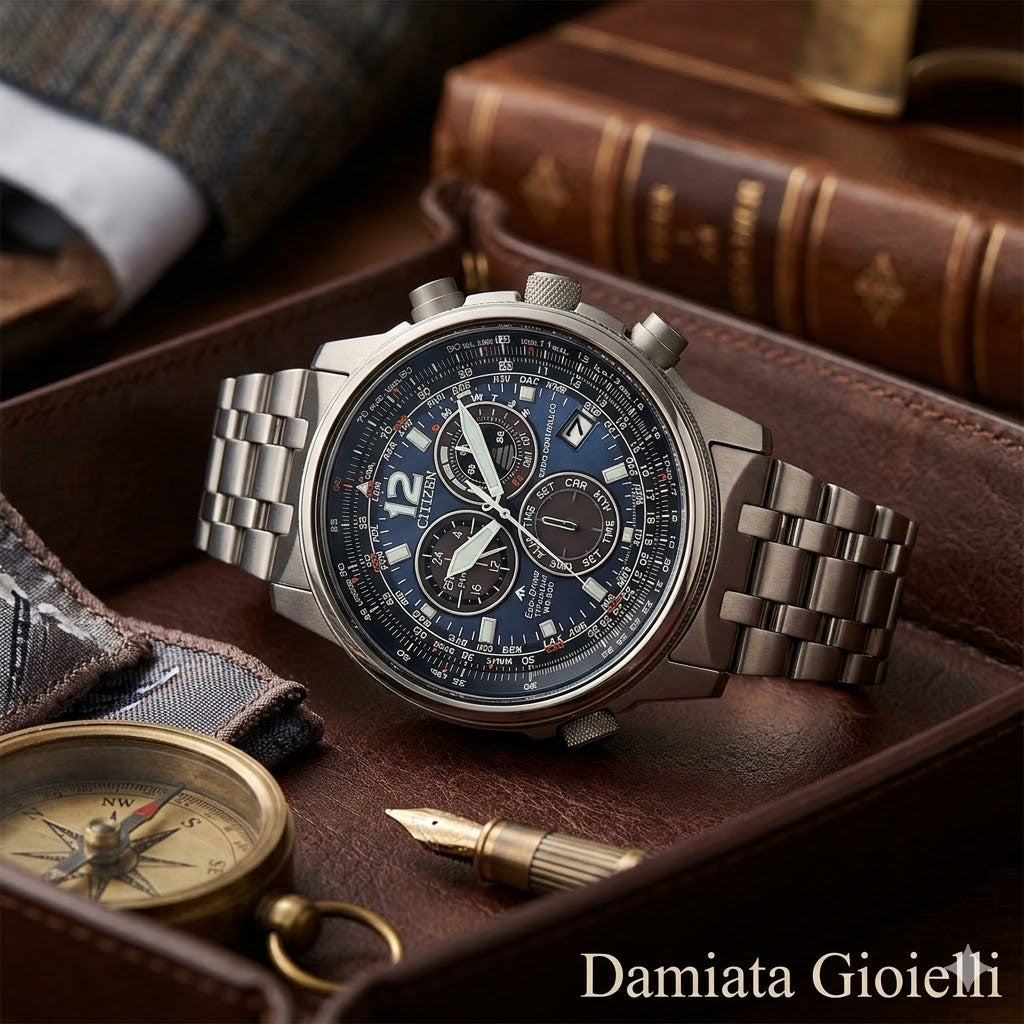Orologio uomo Citizen "RADIOCONTROLLATO" in titanio CB5850-80L
