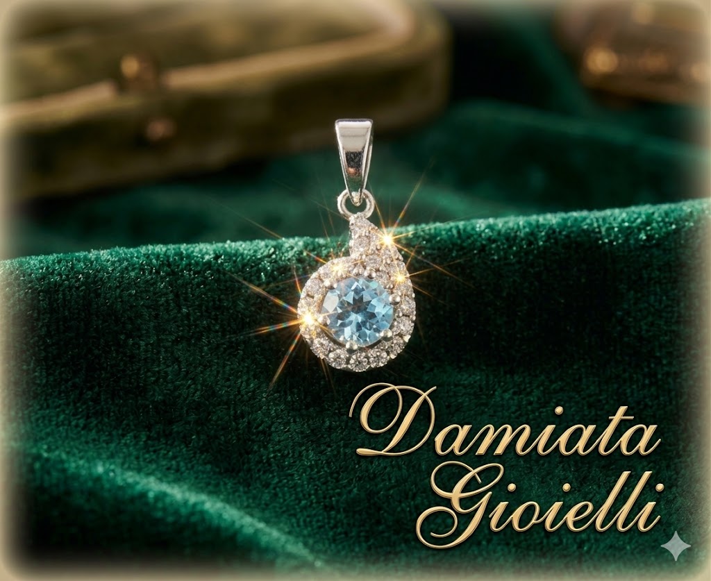 Ciondolo fantasia donna Damiata Gioielli in oro bianco con zirconi ref. CI1-18