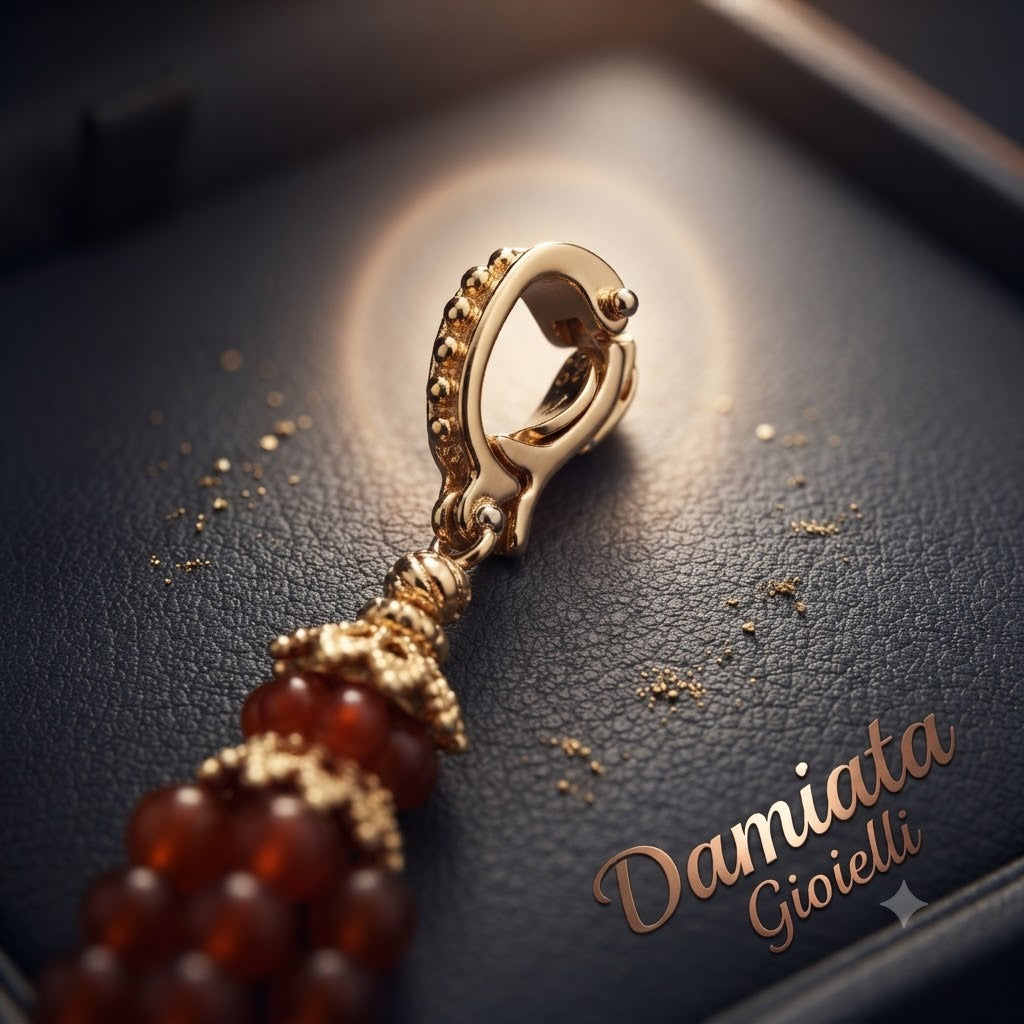 Charm croce donna Sun Day in oro giallo e quarzi idrotemali ref. CIOPEG5