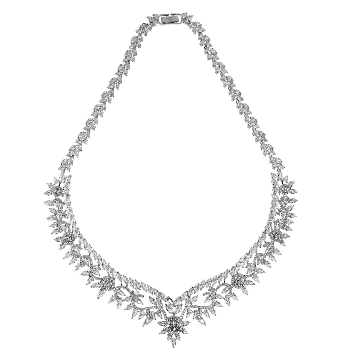 Collana donna in lega metallica e zirconi CL5086B