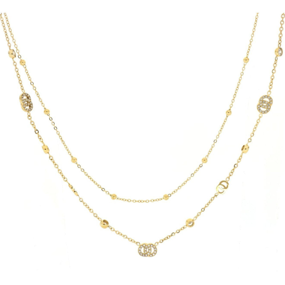 Collana donna Urania Preziosi in acciaio dorato CLAF555GD