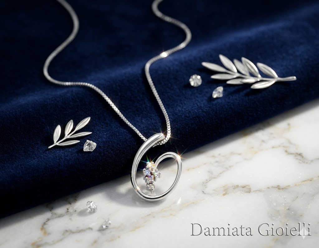 Collana donna Miluna in oro bianco e diamanti CLD1592