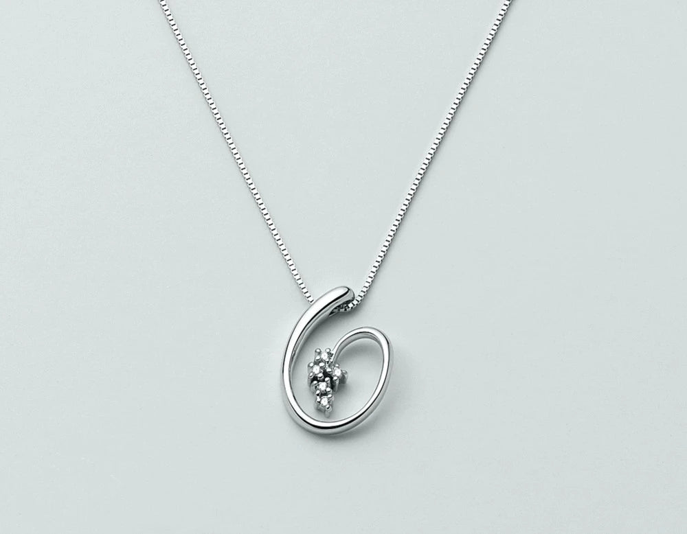 Collana donna Miluna in oro bianco e diamanti CLD1592