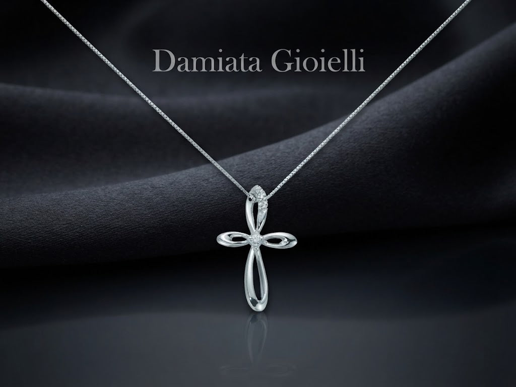 Collana a croce donna Miluna in oro bianco e diamanti ref. CLD2914