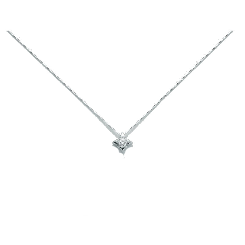 Collana punto luce donna Miluna in oro bianco e diamante CLD2937_003G7