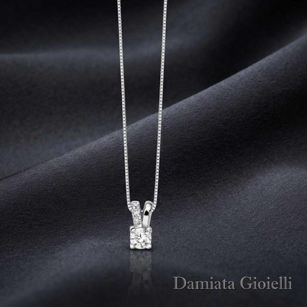 Collana donna Miluna in oro bianco e diamanti ref. CLD4511-024G7