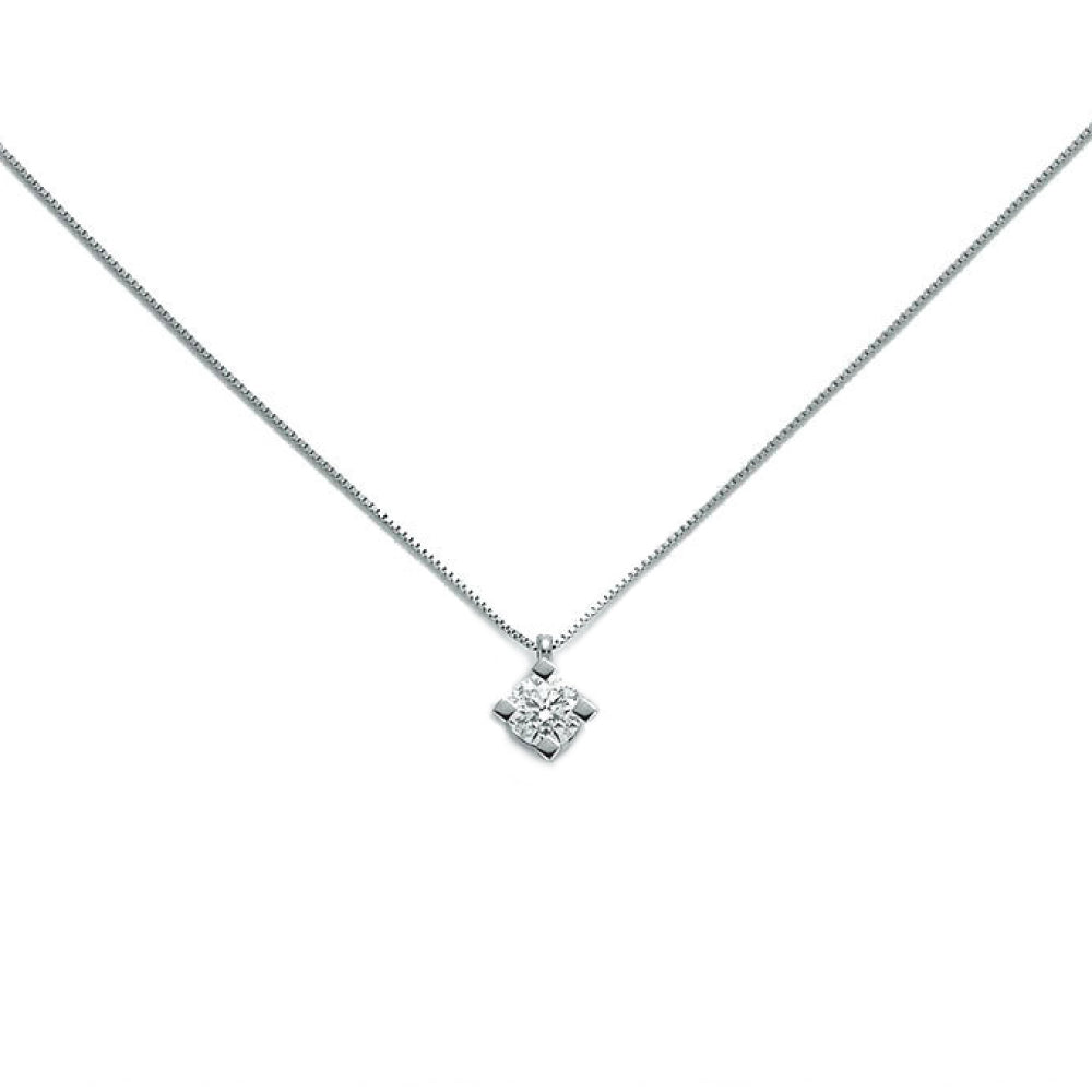 Collana punto luce donna Miluna Donna in oro bianco e diamante CLD5065-020G7